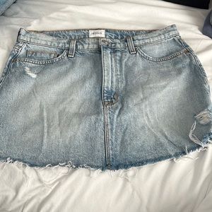 Hudson Light Wash Jean Skirt
